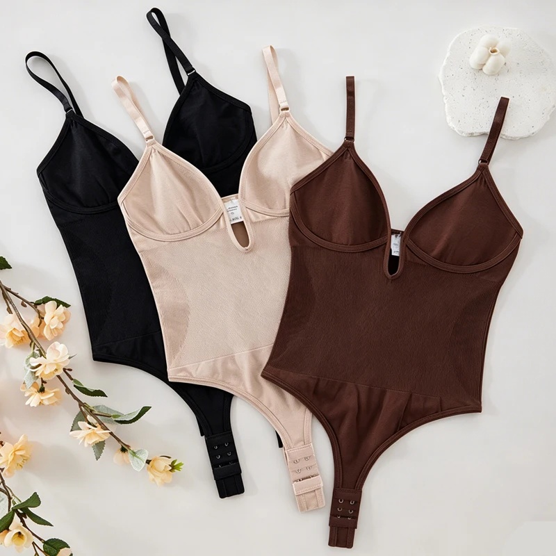 Shapewear Bodysuit Firm - Body modellante senza schiena da donna,