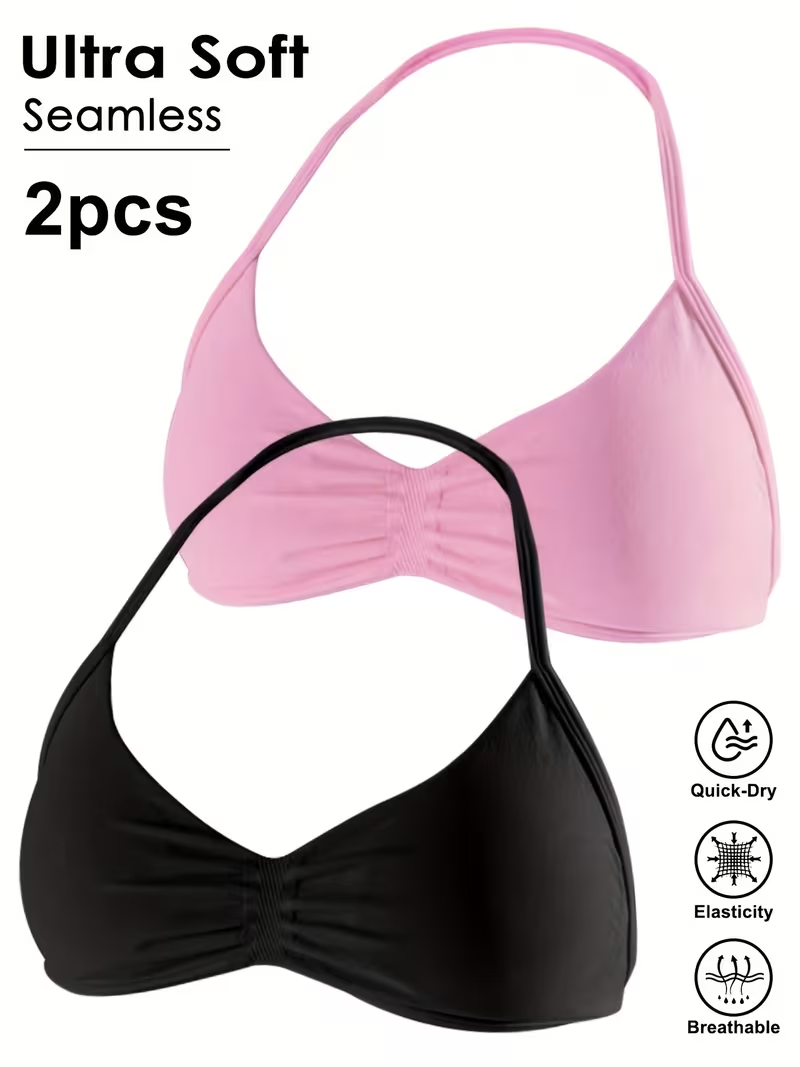 2 pezzi Top corto da palestra  - Push Up Bra Padded recensione e prezzo