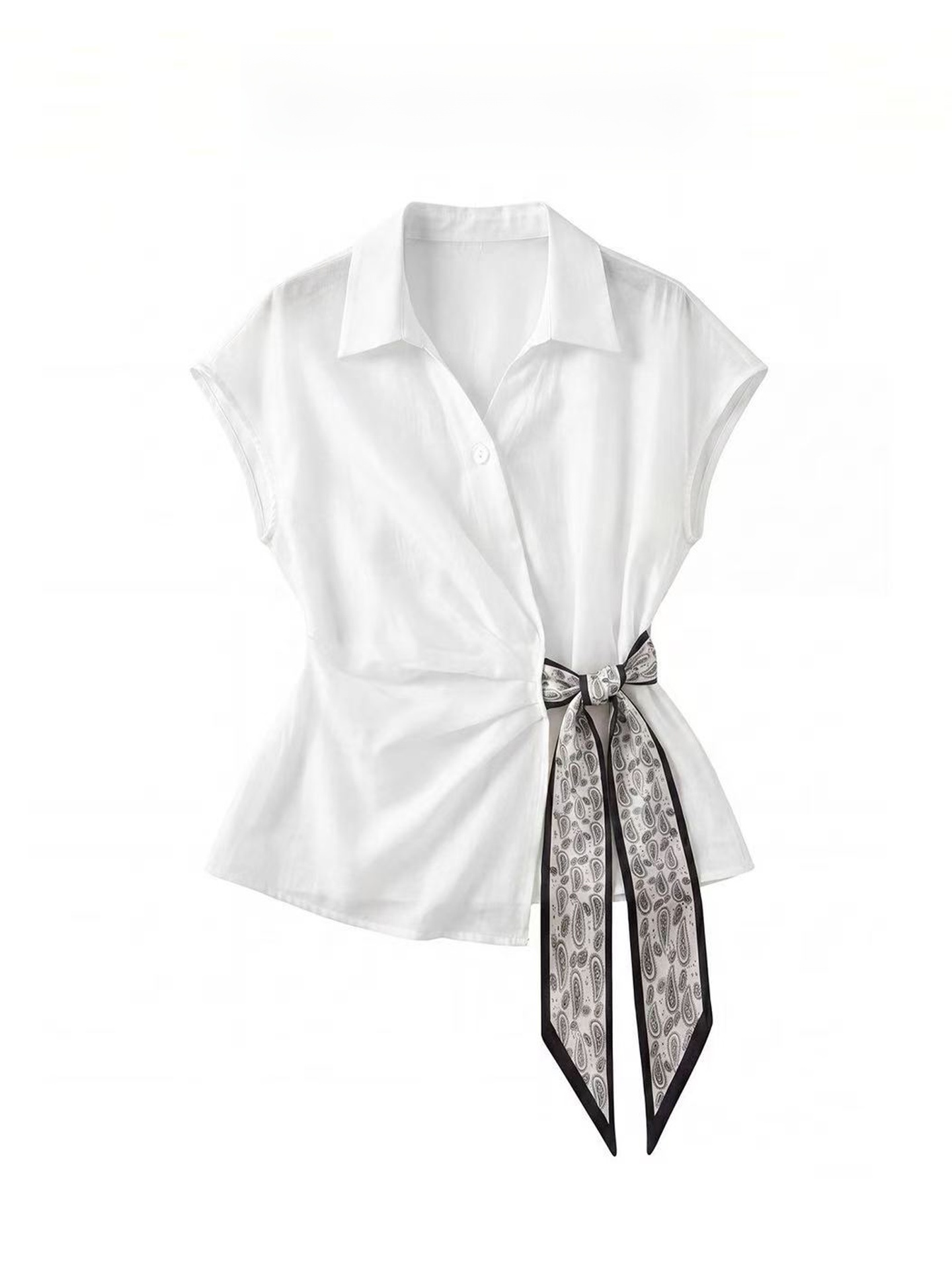 Elegante Camicia Bianca a Mani - Corset Waist Cinch recensione e prezzo